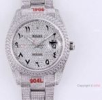 Diamond Rolex Arabic Numerals Iced Out Datejust 126334 Mens Watch Replica 